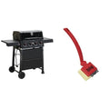 4-Burner Gas Grill with Side Tables, 36,000 BTU, Black + Bristle Free Grill Brush with Scraper V3333