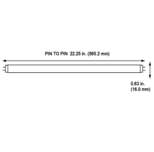 24 Inch 24W 6500K T5 Fluorescent Bulb G5 Bipin Base Pack of 40 D836