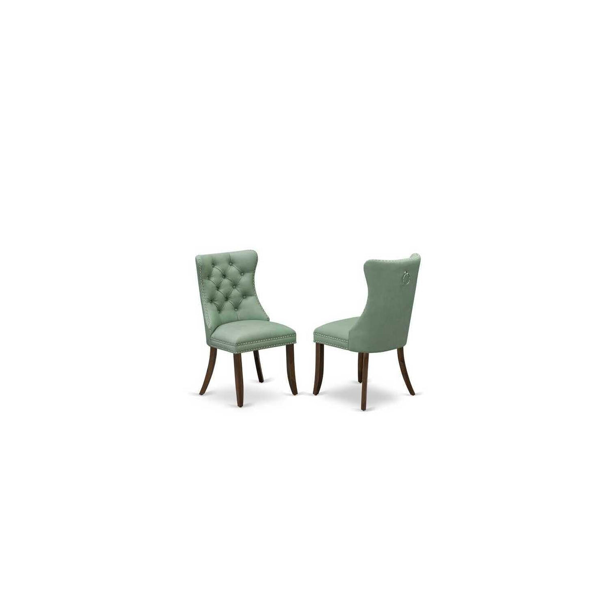 9 Piece Dining Room Set with Green Chairs F79947