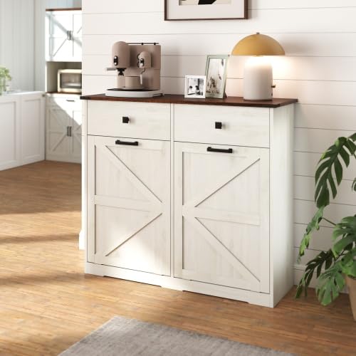 20 Gallon Tilt Out Trash Can Cabinet with Drawer O710