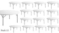 White 6-ft Plastic Folding Round Table B754655