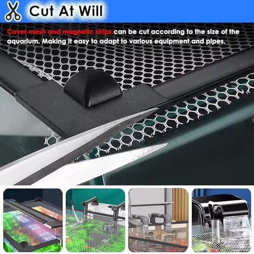 Aquarium Anti-Jump Net Cover (55.1" x 23.6") A182960