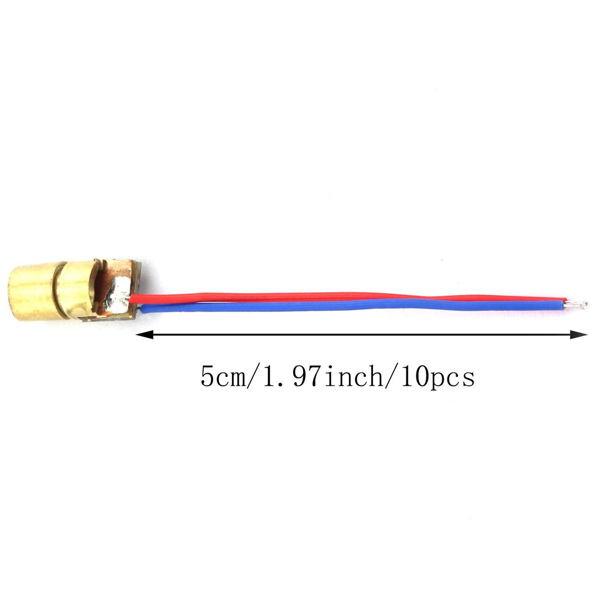 10-Pack 3.3V 650nm Mini Red Laser Dot Diode Module 6mm 5mW X646