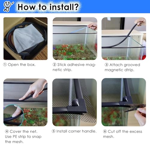 Aquarium Anti-Jump Net Cover (55.1" x 23.6") A182960