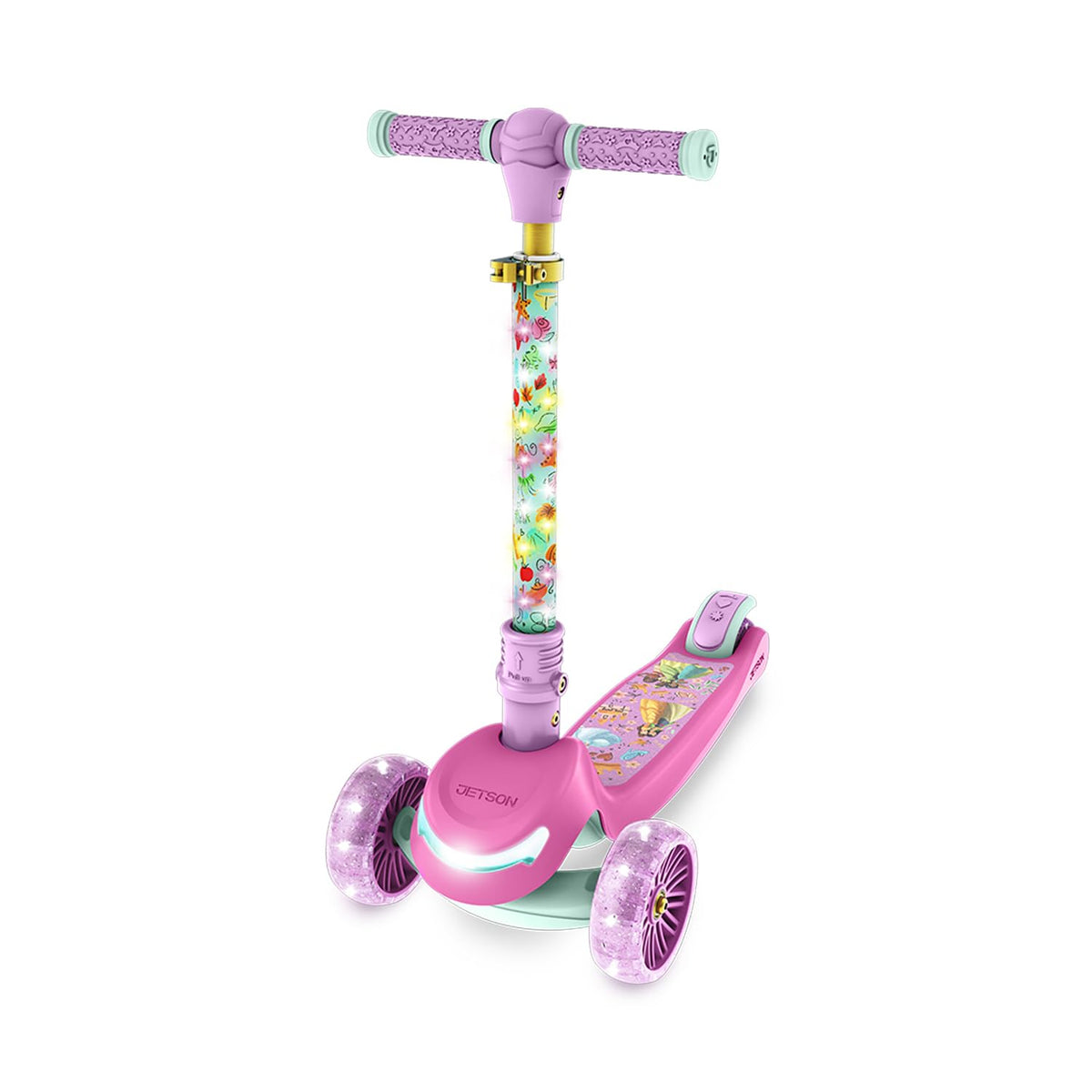 Kids Kick Scooter with LED Lights and Light-Up Wheels O127