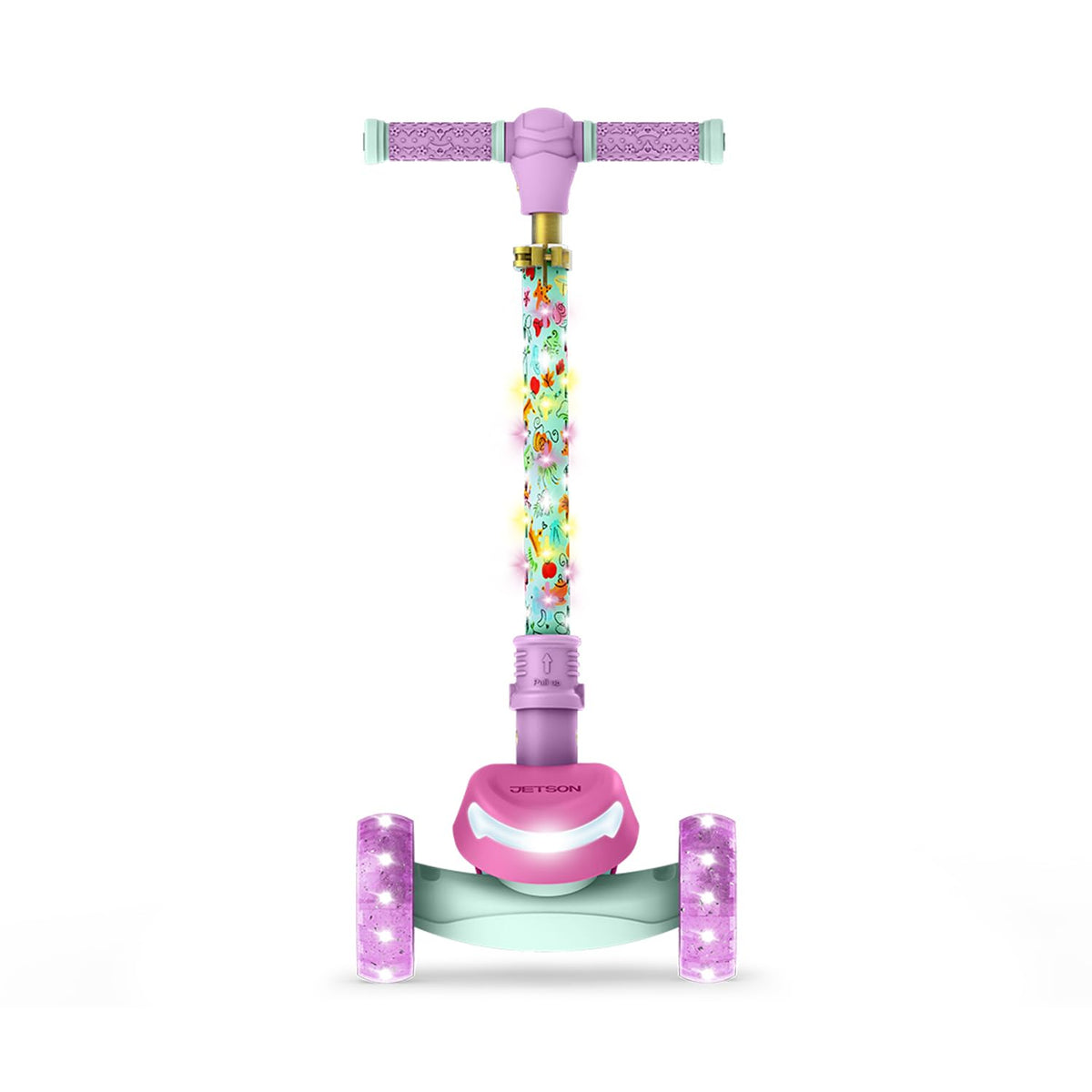 Kids Kick Scooter with LED Lights and Light-Up Wheels O127