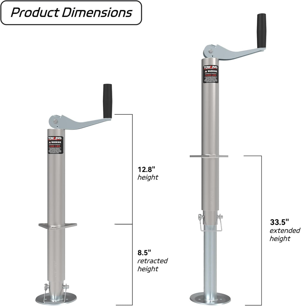A Frame Trailer Jack with Drop Leg 15" Lift R664