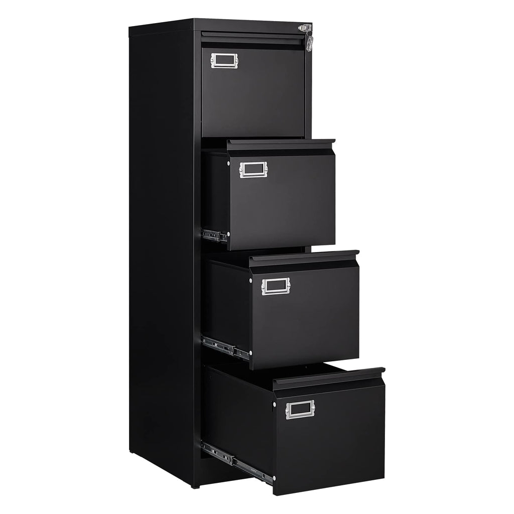 4 Drawer Metal Vertical File Cabinet with Lock S573