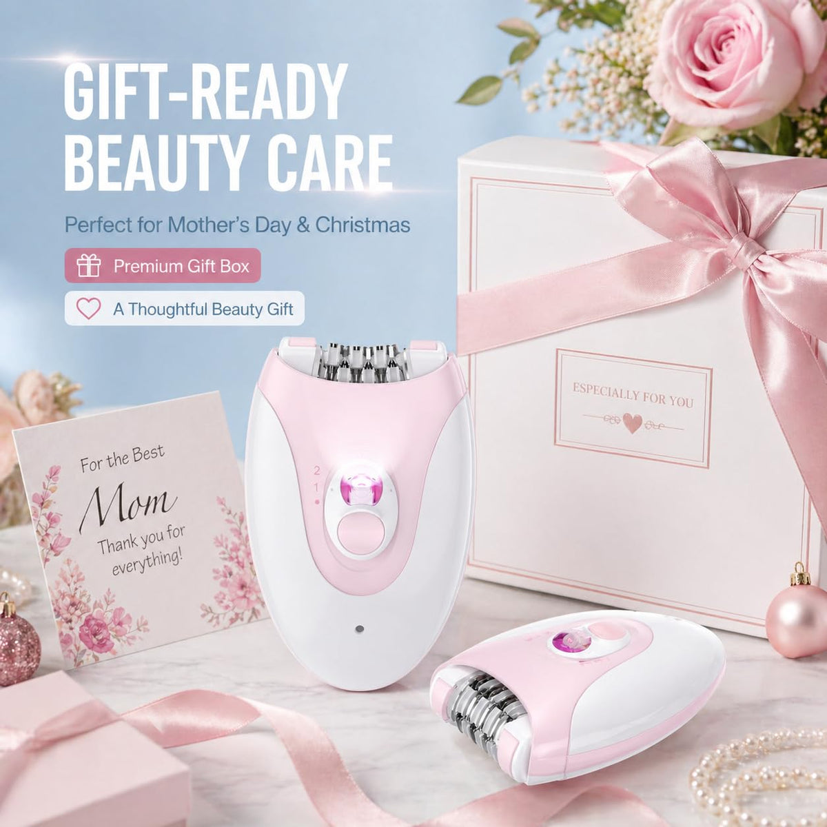 Electric Epilator with 36 Tweezers, 2 Speed Cordless USB N86670