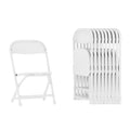 White Kids Plastic Folding Chairs Set of 10 S800269