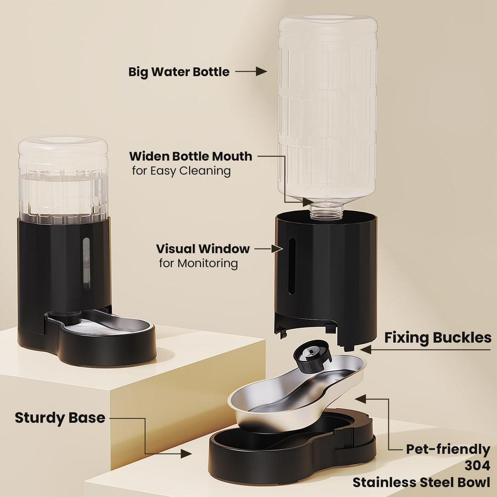 Gravity Dog Water Bowl Dispenser 8L Black D7403