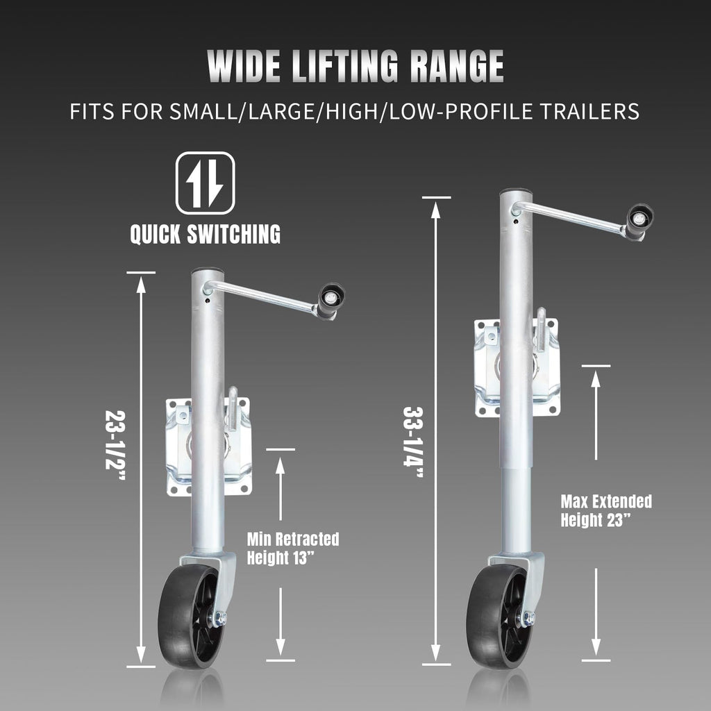 1000 lbs Trailer Jack with Wheel Y329