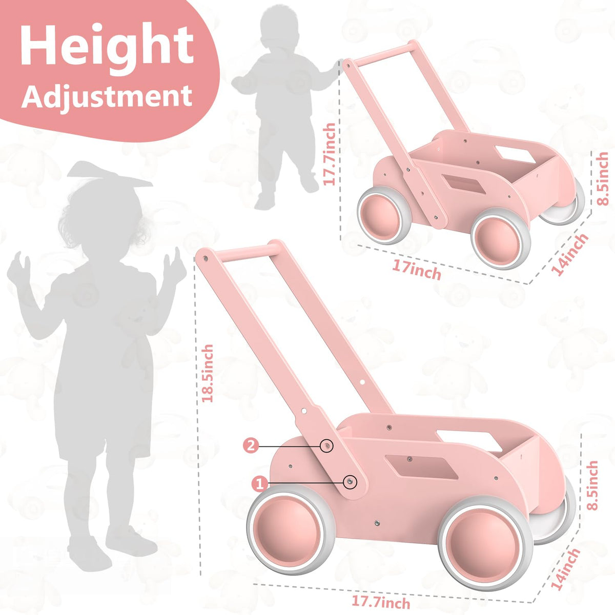 Wooden Baby Push Walker K8111