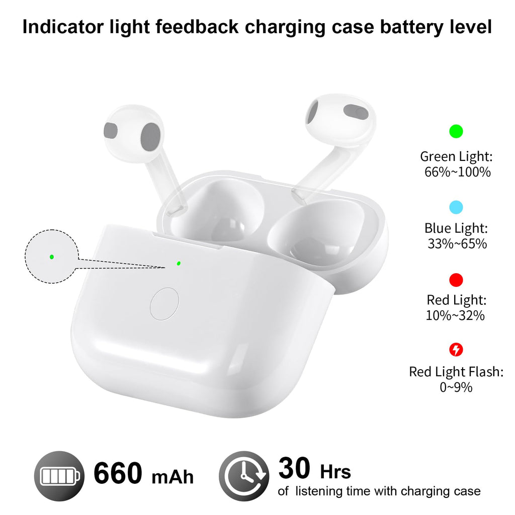 White Wireless Charging Case with Bluetooth Pairing Sync Button U149919