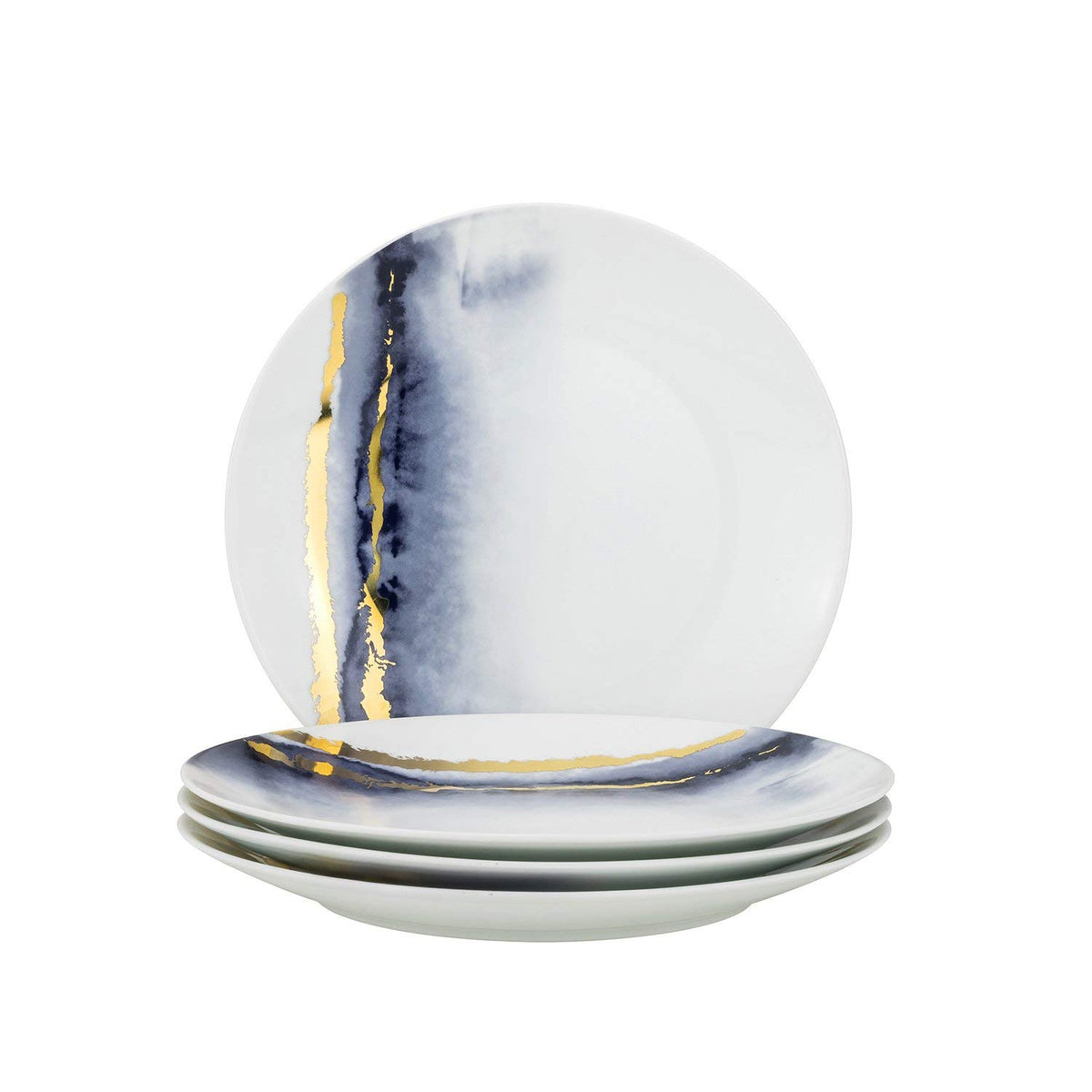 12-Piece Marble Porcelain Dinner Plates Set U49200