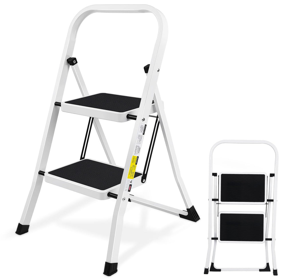 2 Step Folding Stool with Anti-Slip Pedal V973