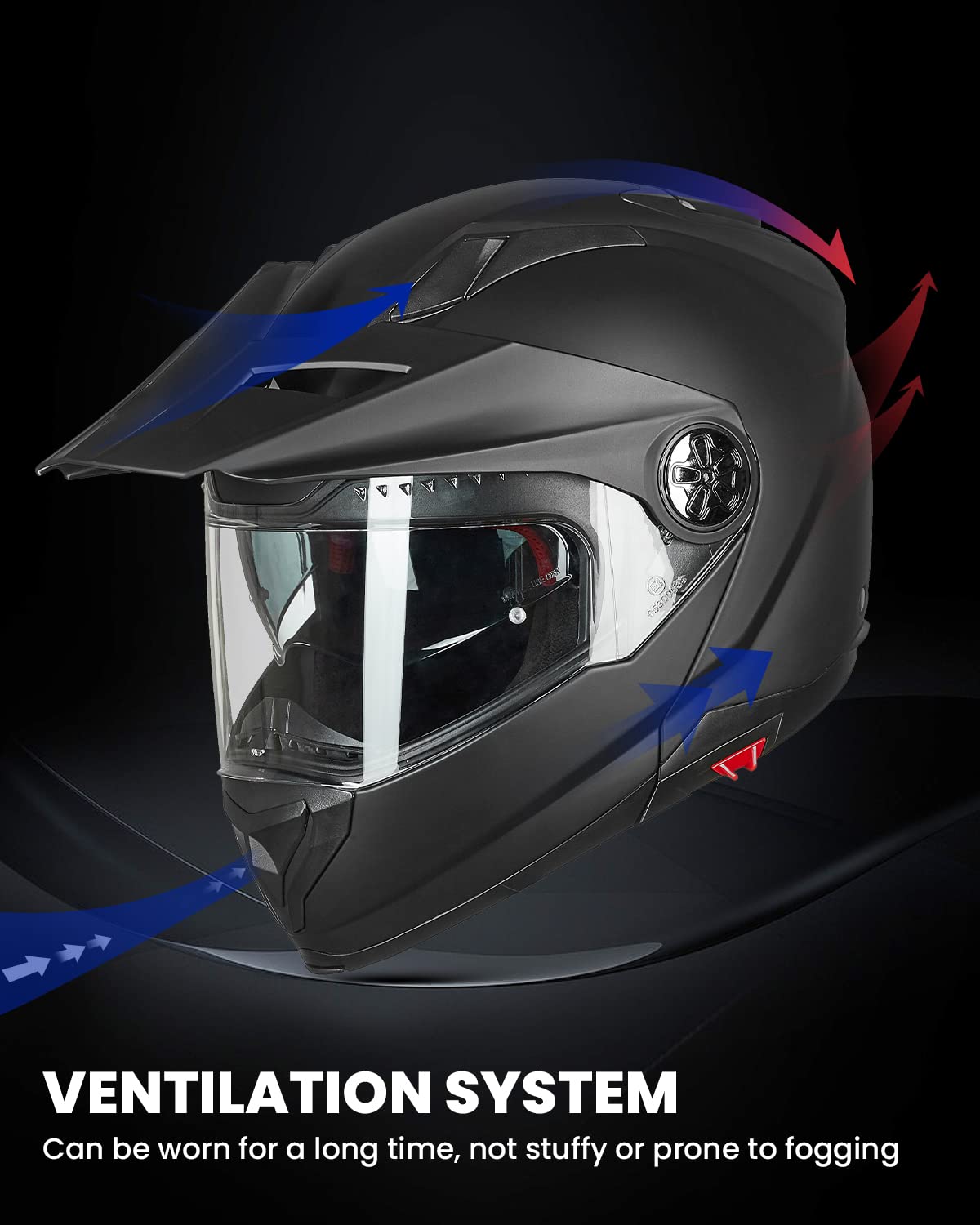 Full Face Modular ATV Helmet with Anti Fog Visor V726
