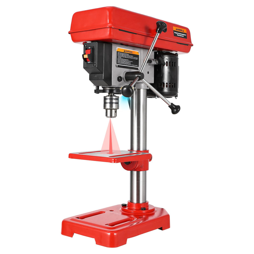 8" Benchtop Drill Press with 5 Adjustable Speeds and Tilting Worktable W25298