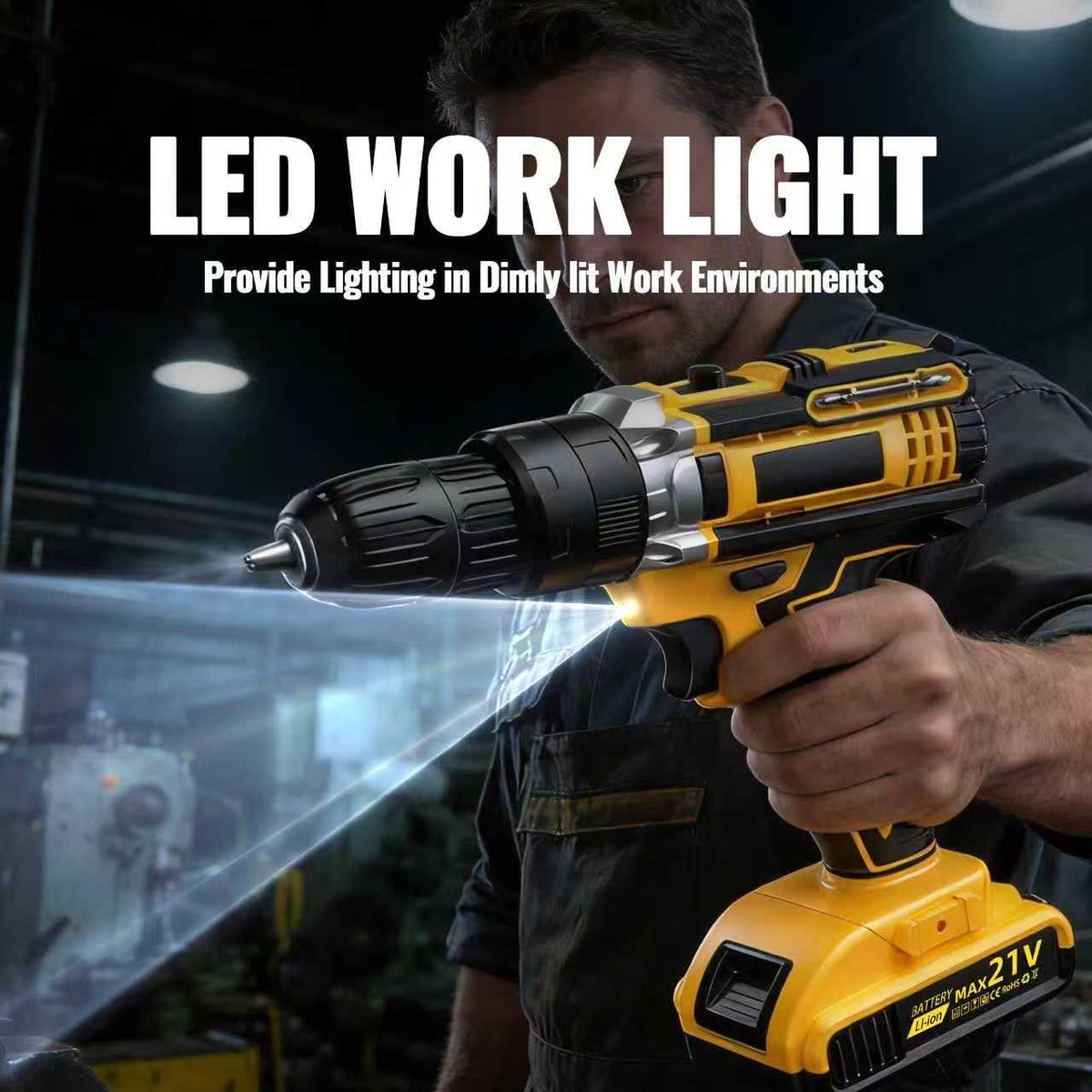 21V Cordless Drill Driver with 2 Batteries Z22631