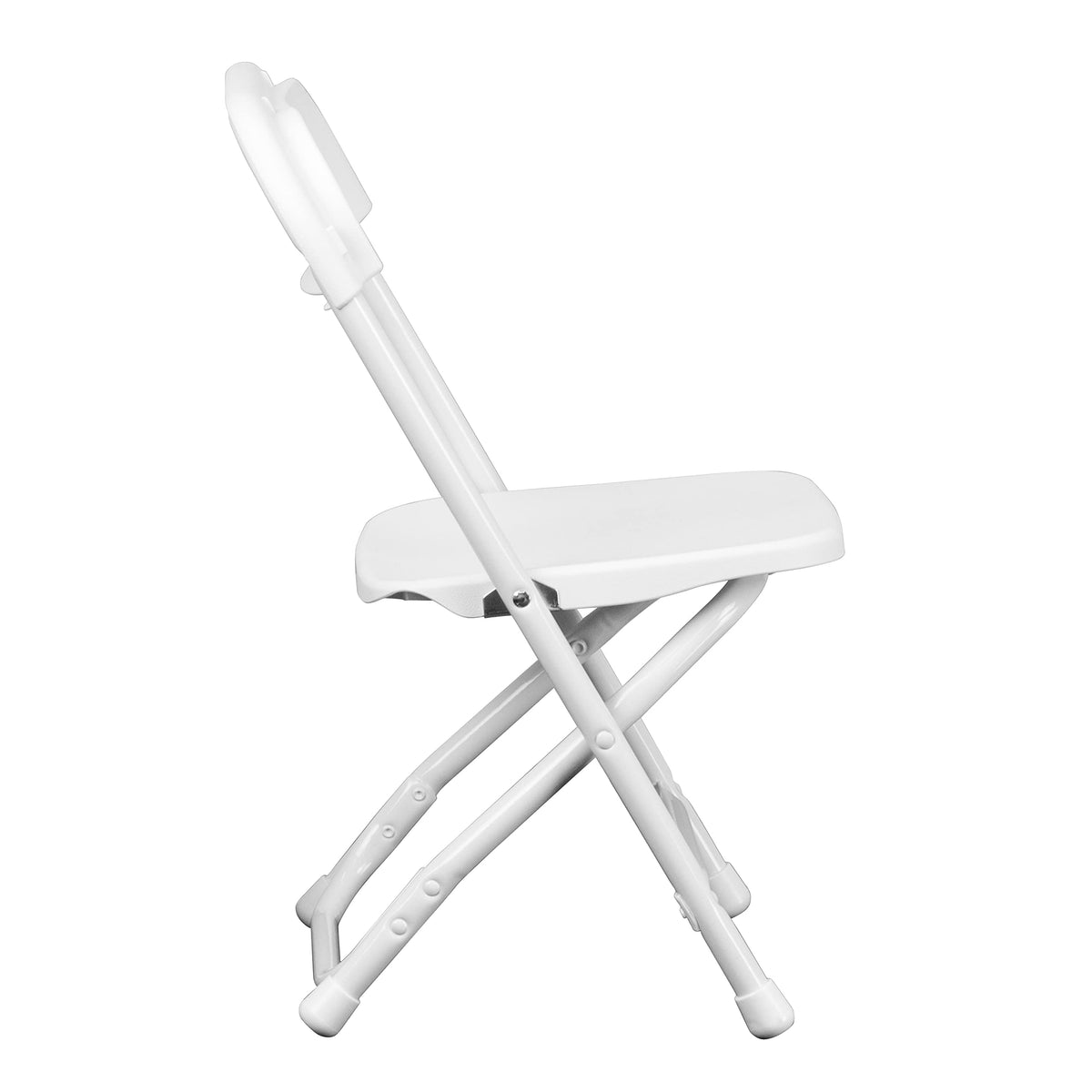 White Kids Plastic Folding Chairs Set of 10 S800269