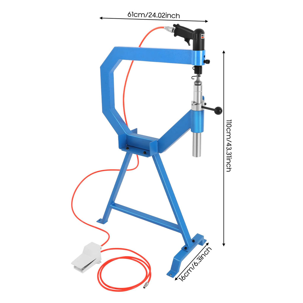 Pneumatic Planishing Hammer with 1/2/3" Anvil and Foot Pedal D62705