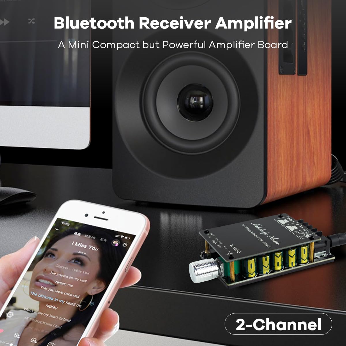 200W Bluetooth 5.0 Stereo Dual Channel Mini Amp Board Z30911