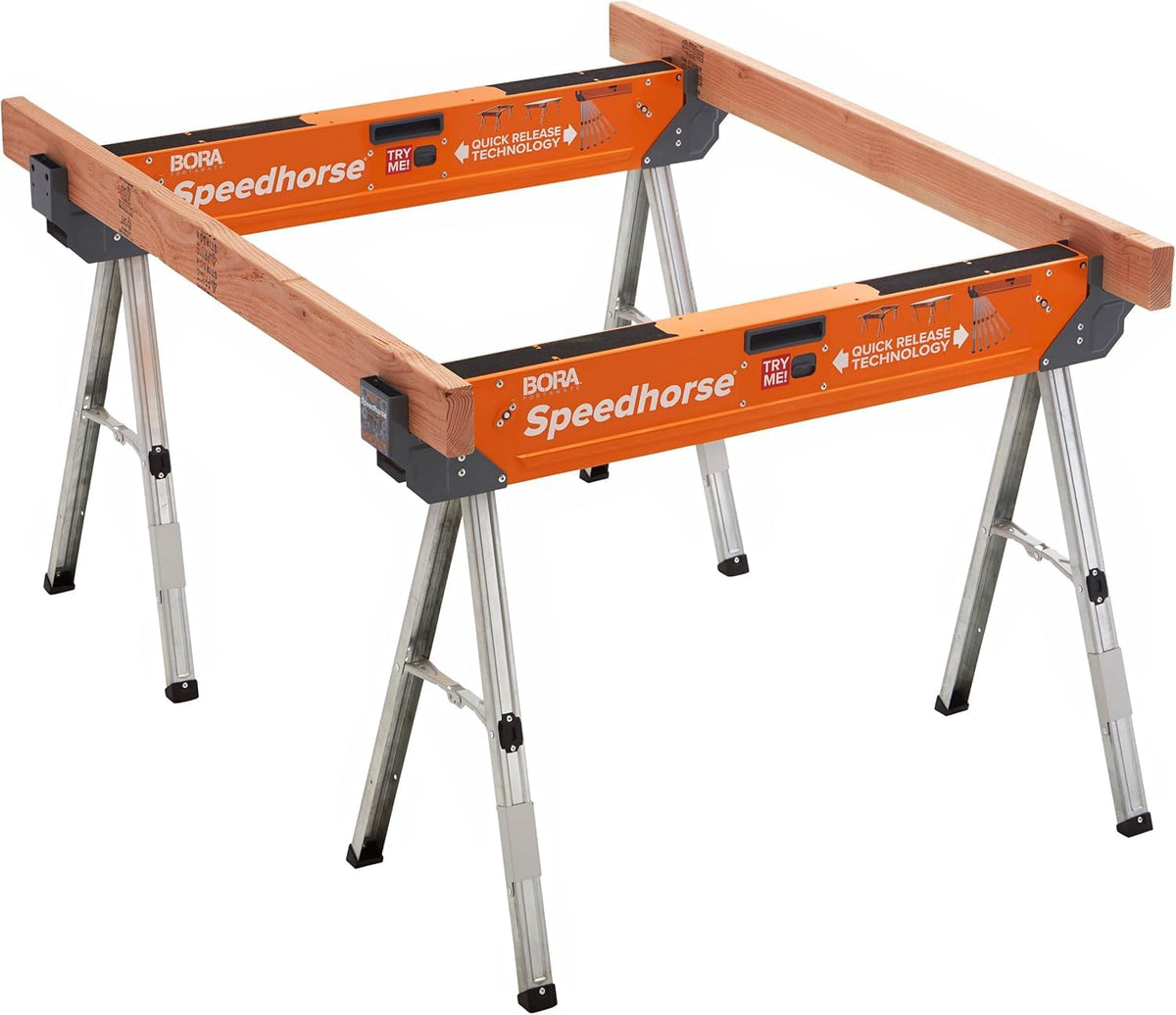 2 Pack Folding Heavy Duty Metal Sawhorse Z325419