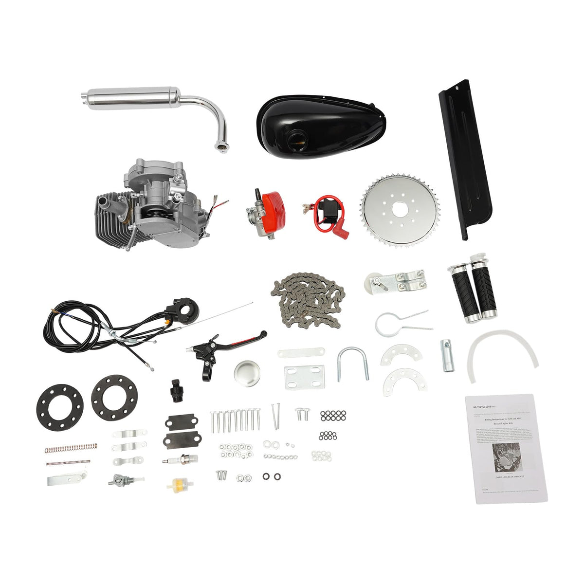 100CC 2-Stroke Bicycle Engine Kit with Air-Cooling J959325