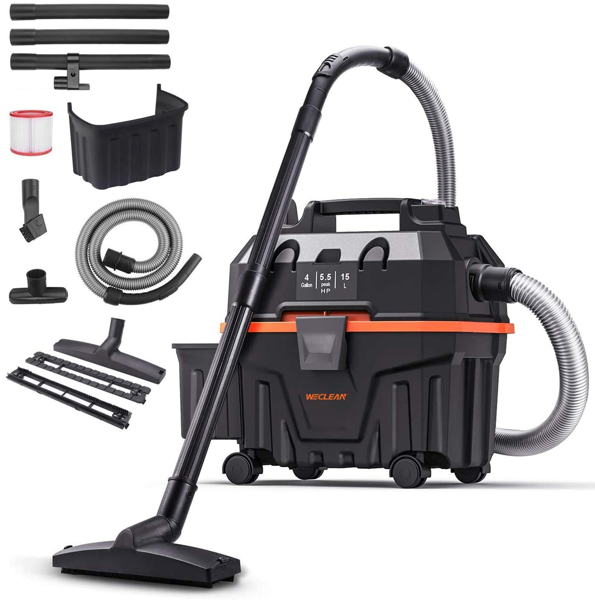 4 Gallon 5.5 Peak HP Wet Dry Vacuum Cleaner with Blower Function E336205