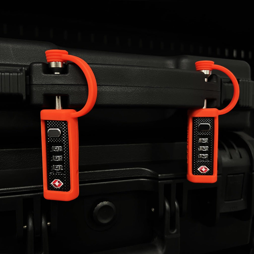 Orange 4-Pack 3-Dial Combo Lock H9749