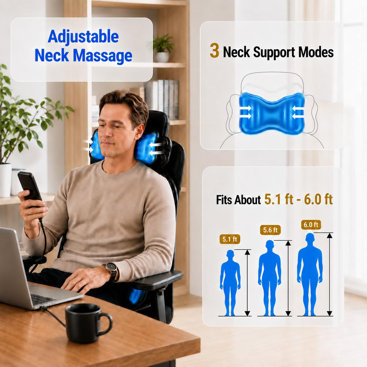 Shiatsu Massage Cushion with Heat E10297
