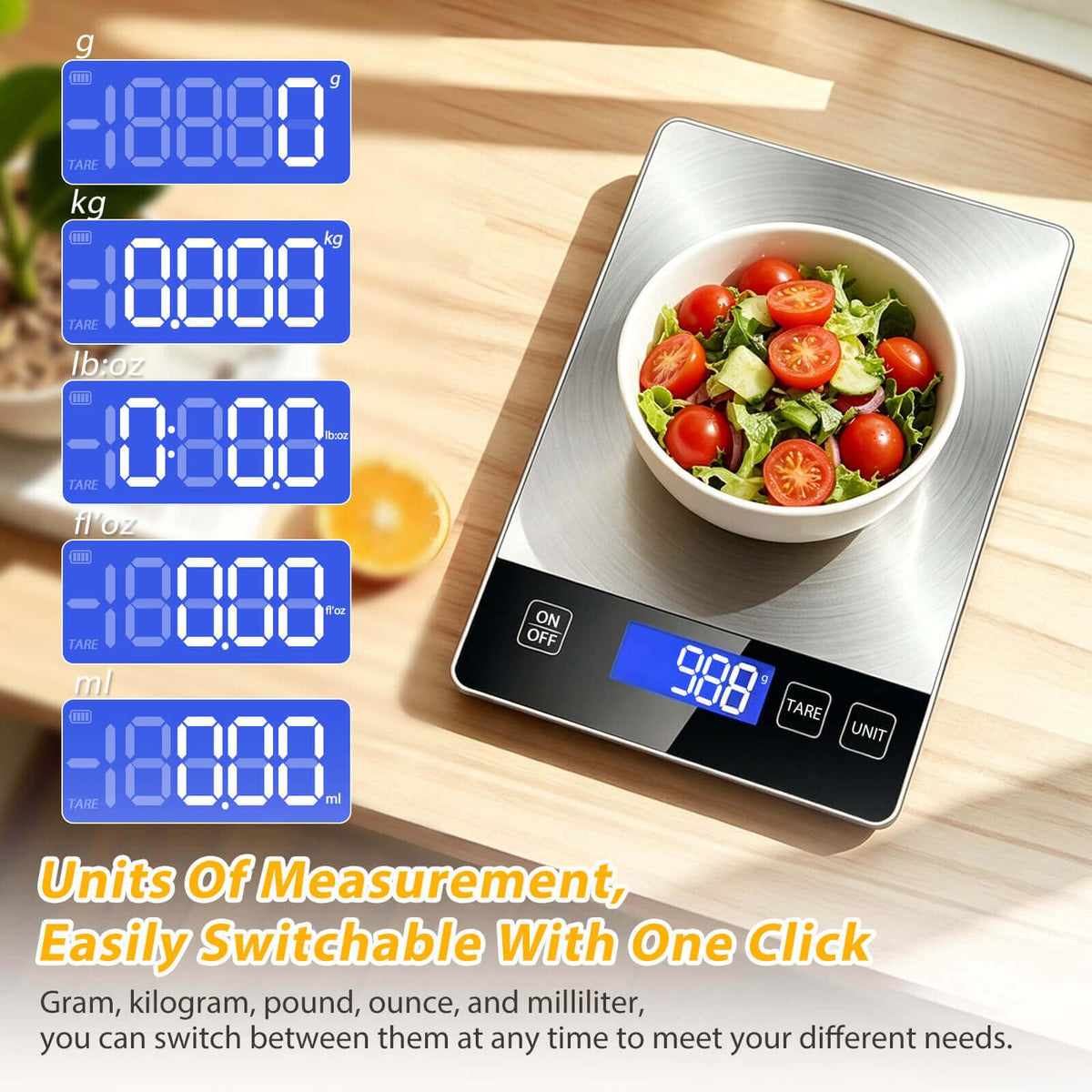 33lb Digital Stainless Steel Food Scale M995