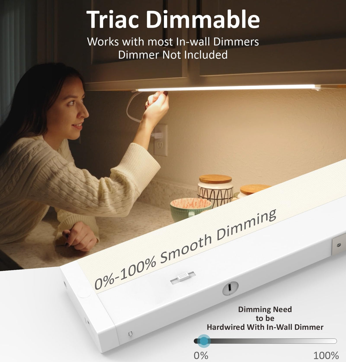 24 Inch 12W Dimmable LED Under Cabinet Lighting N605691