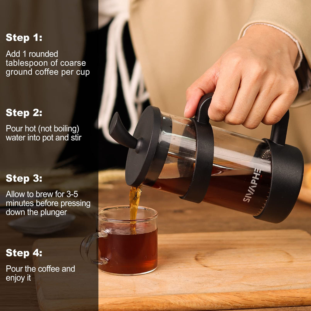 Small 12oz French Press Coffee Maker W9733