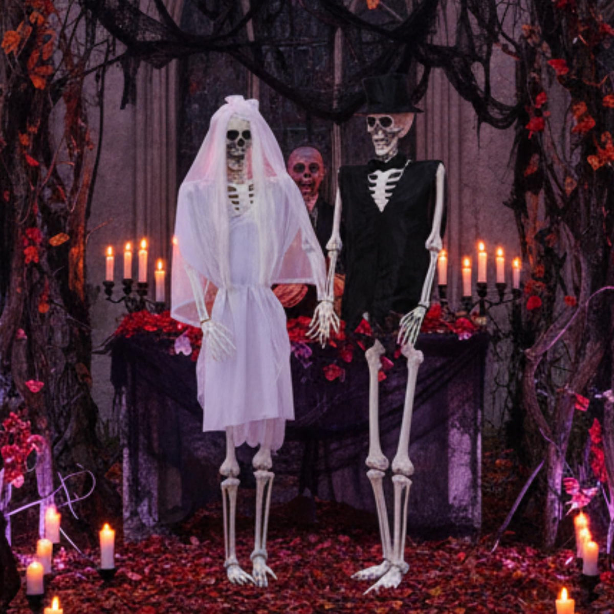 2 Set 5.4 Ft Posable Skeleton Decor U6309