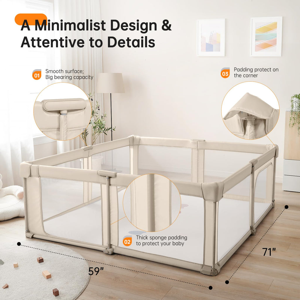 Foldable Baby Playpen with Gate Z438460