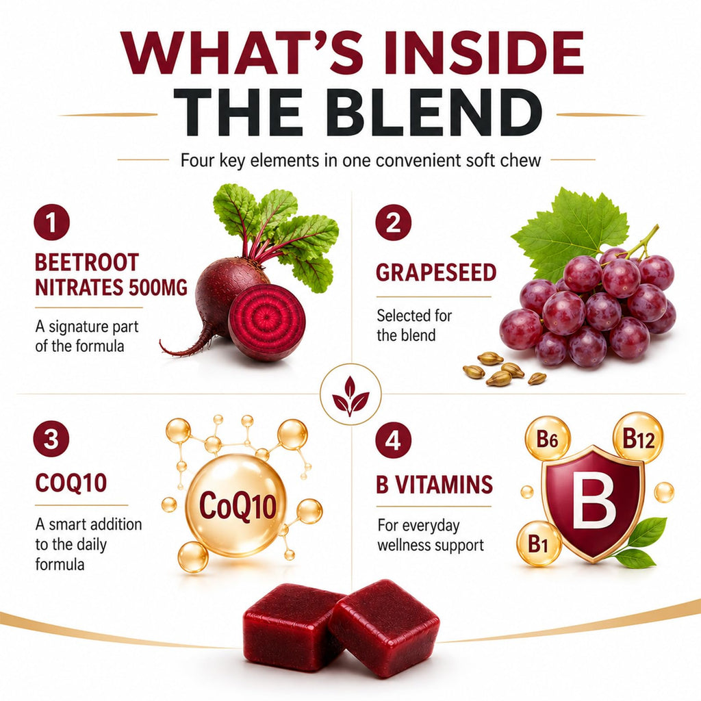 Beet Chews with L-CoQ10 & Grape Seed 60 Chew I841524