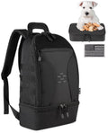 Black Compact Tactical Pet Backpack with Insulated Pocket M8048
