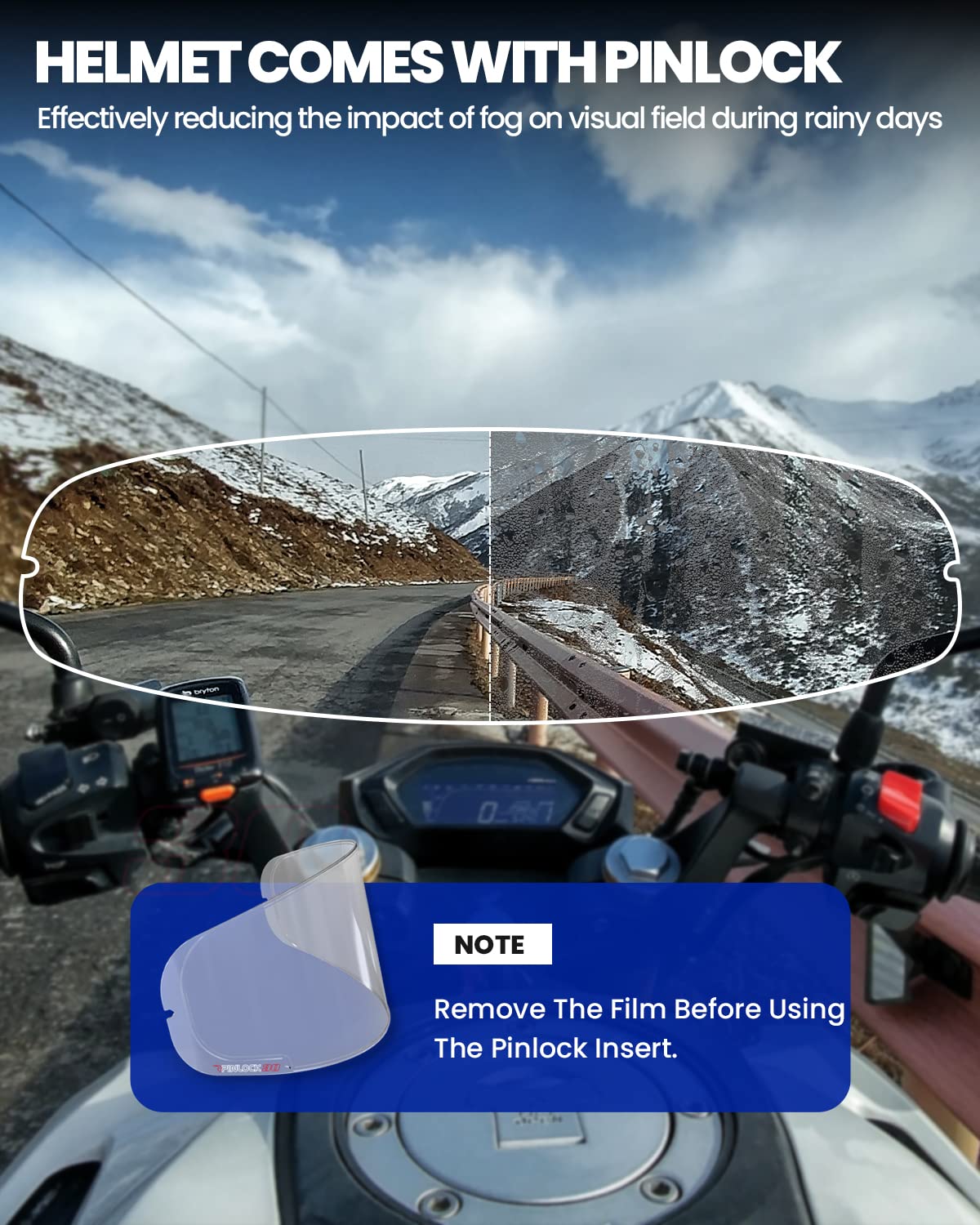 Full Face Modular ATV Helmet with Anti Fog Visor V726