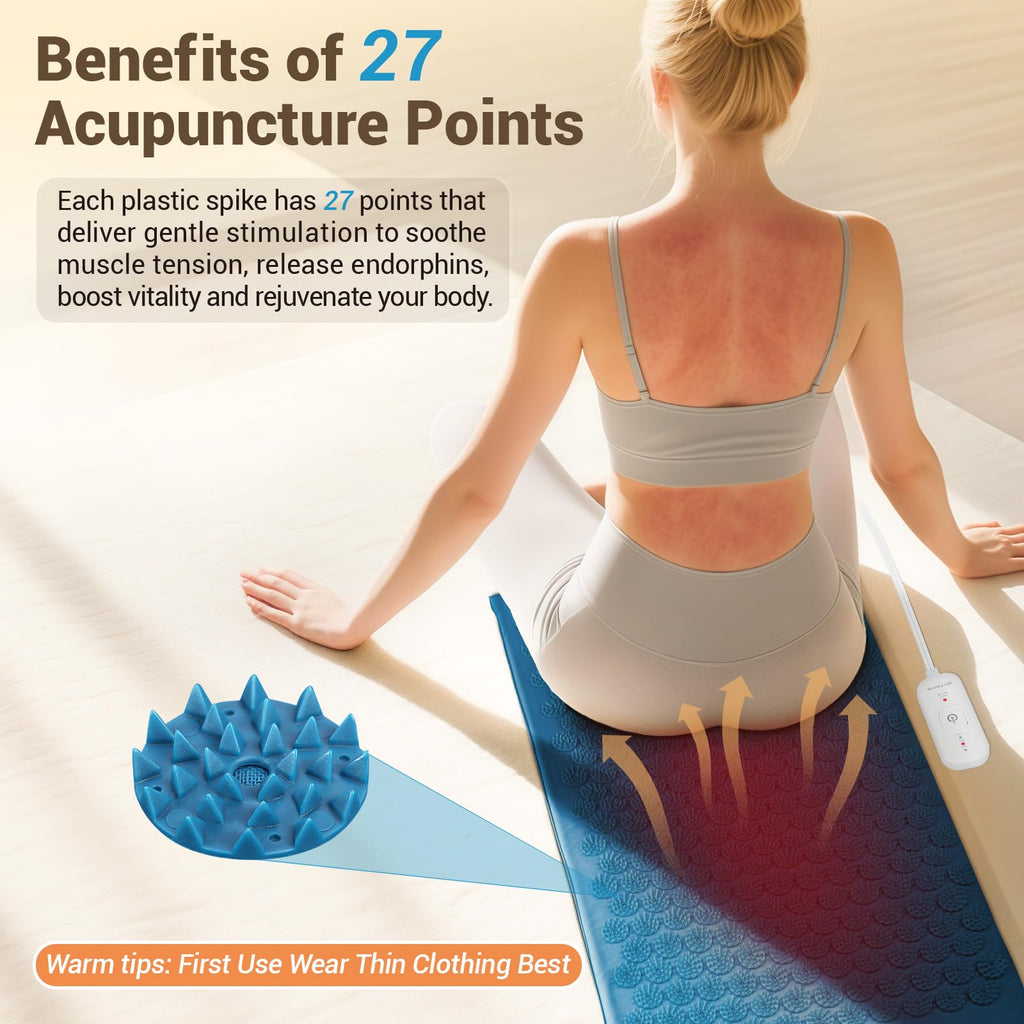 Heated Acupressure Mat 17"x33" Z4320
