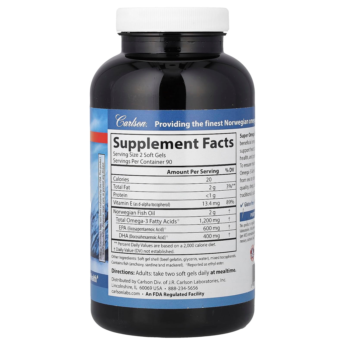 Omega-3 1200 mg 180 Softgels E3172