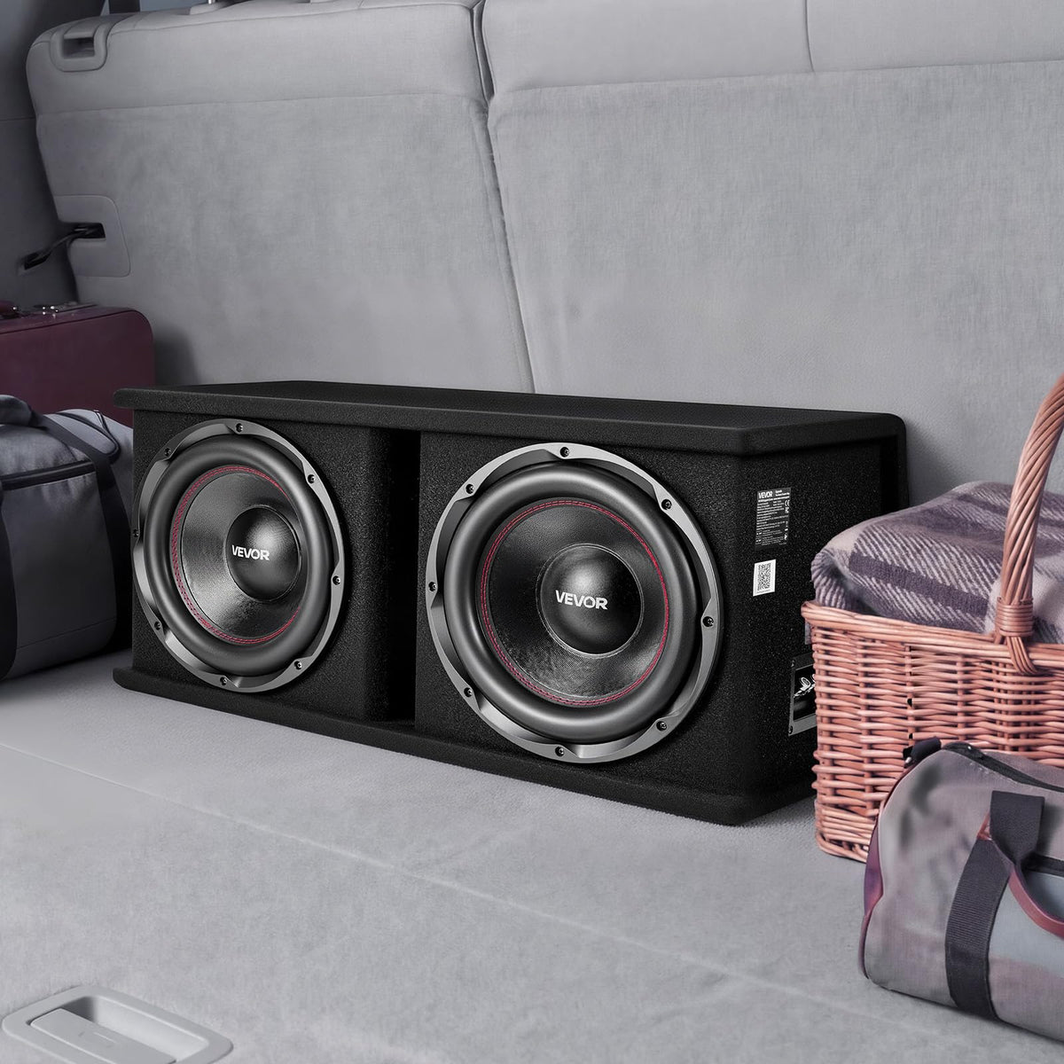 Dual 12" Enclosed Powered Subwoofer with Amplifier A191357