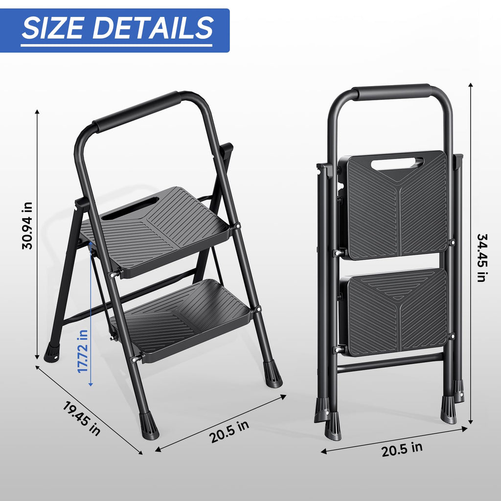 2 Step Ladder with Anti-Slip Pedals C271