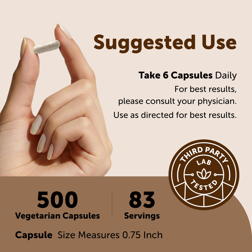 Psyllium Husk Capsules 3000mg 500 Veg Caps V63991
