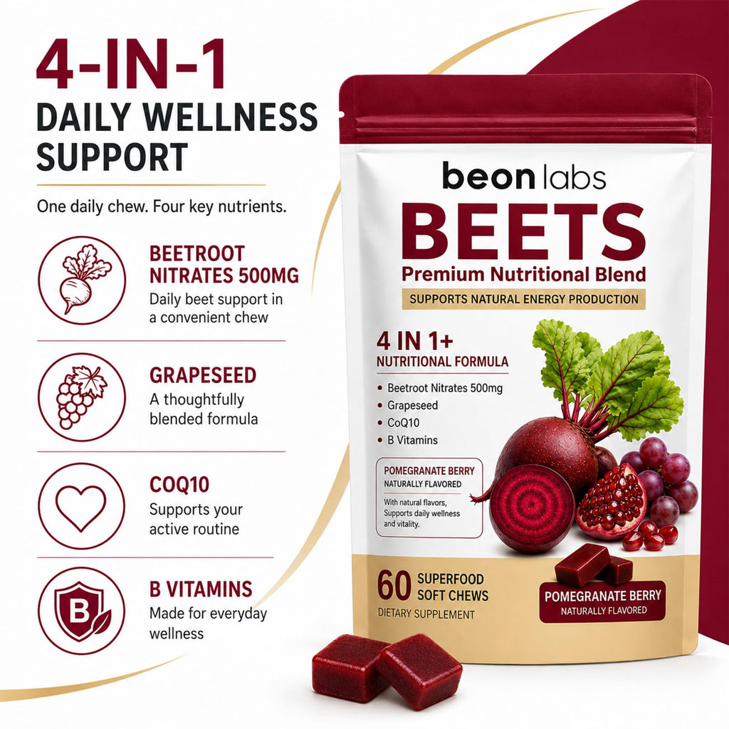 Beet Chews with L-CoQ10 & Grape Seed 60 Chew I841524