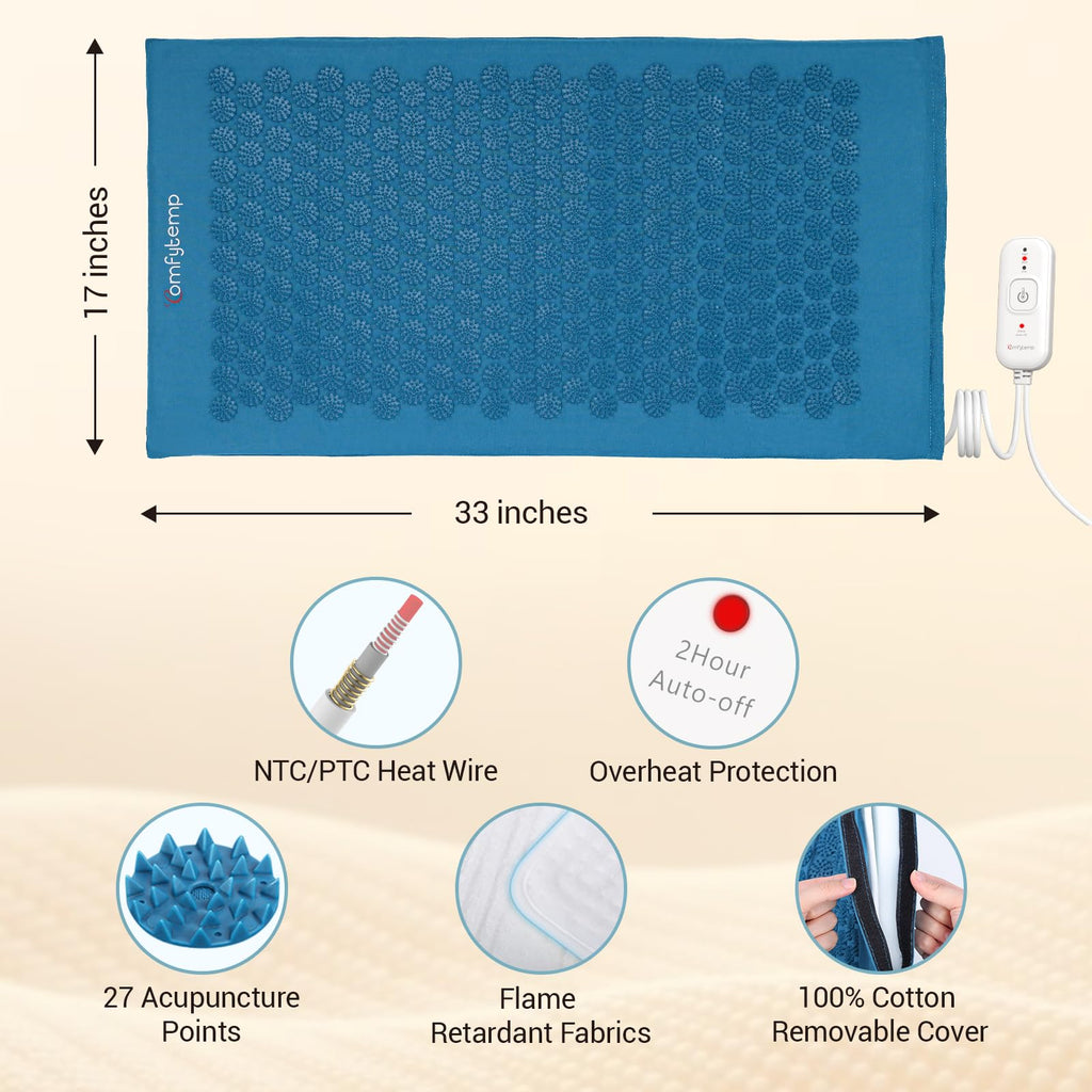 Heated Acupressure Mat 17"x33" Z4320