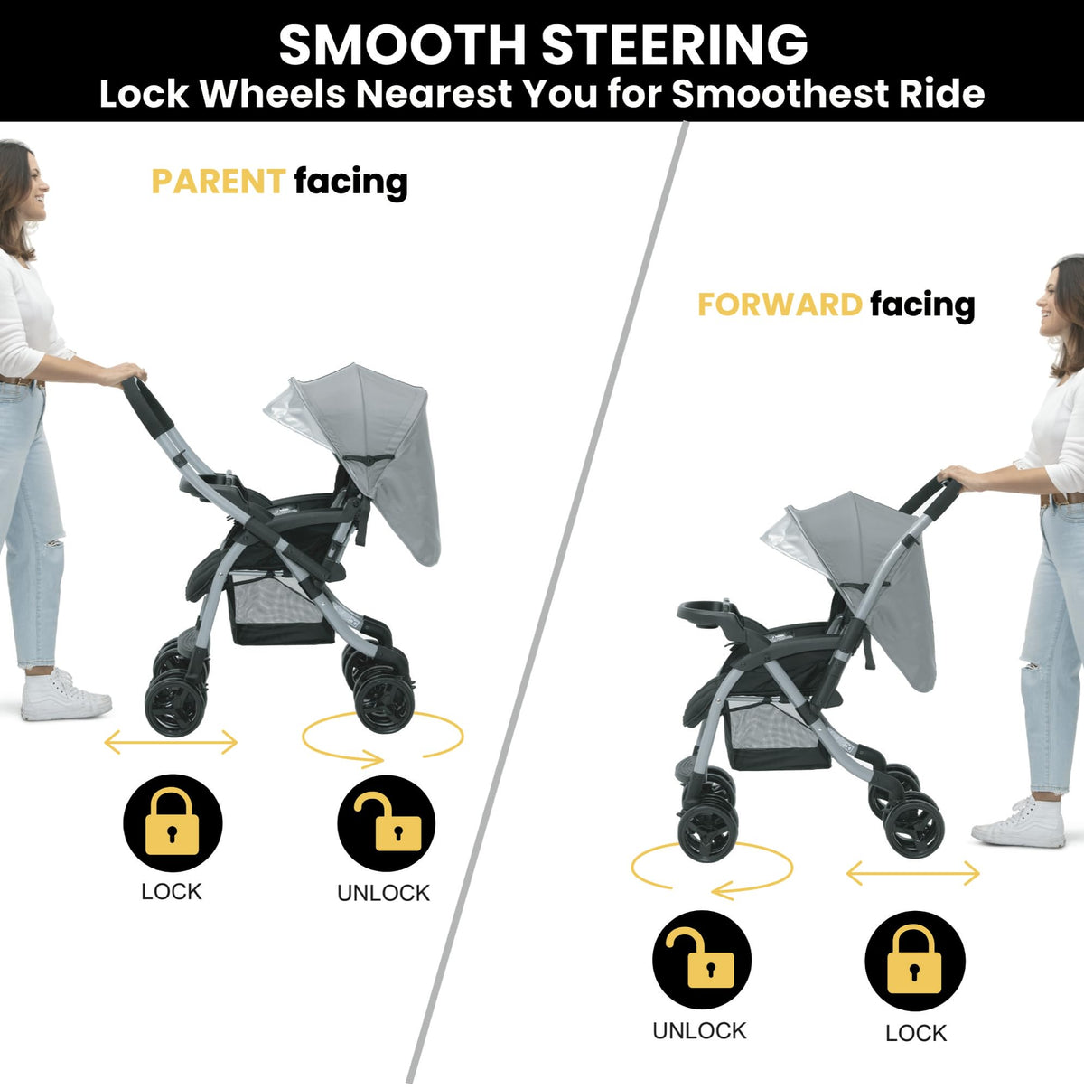 Grey Tweed Stroller F8292