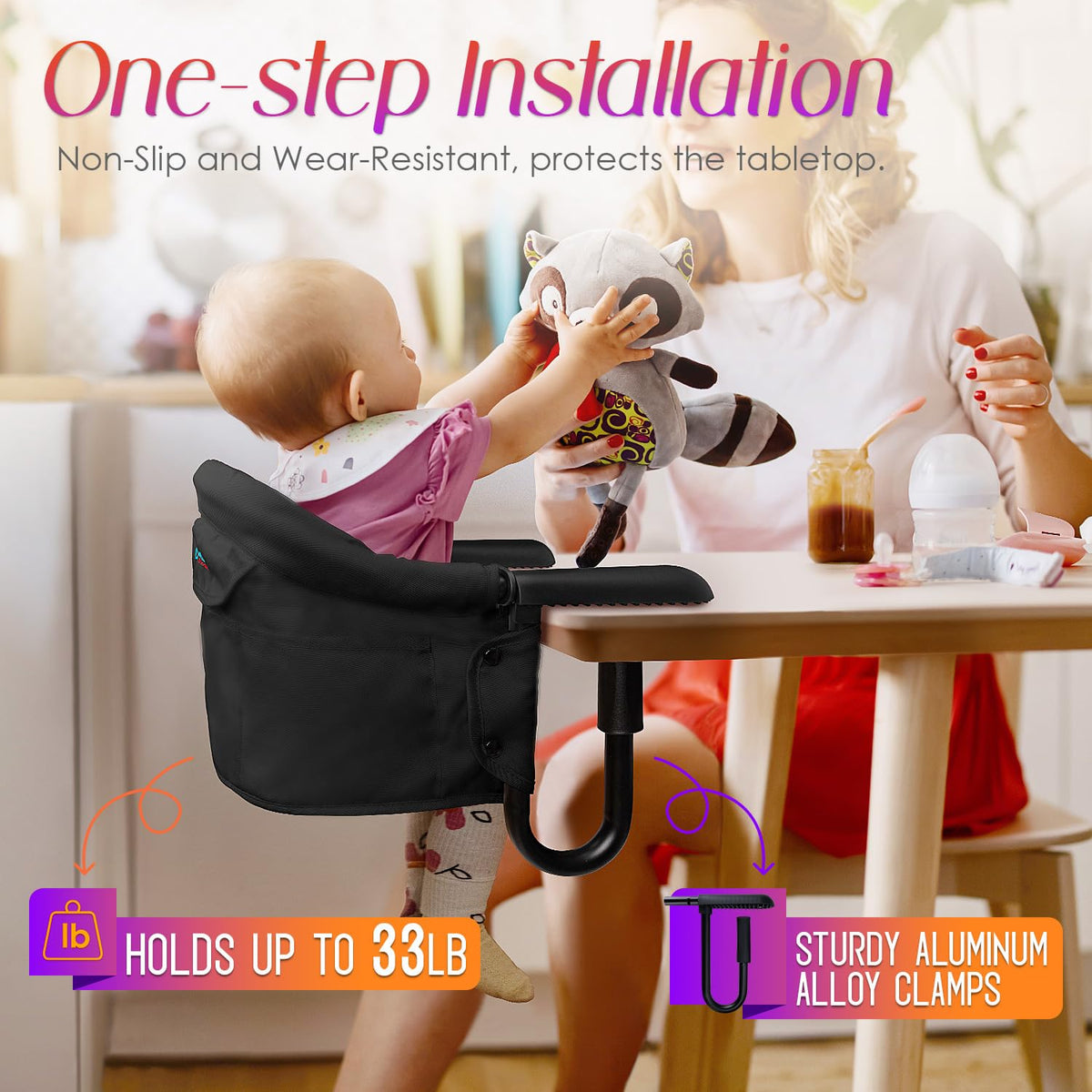 Portable Foldable High Chair with Storage Bag I157