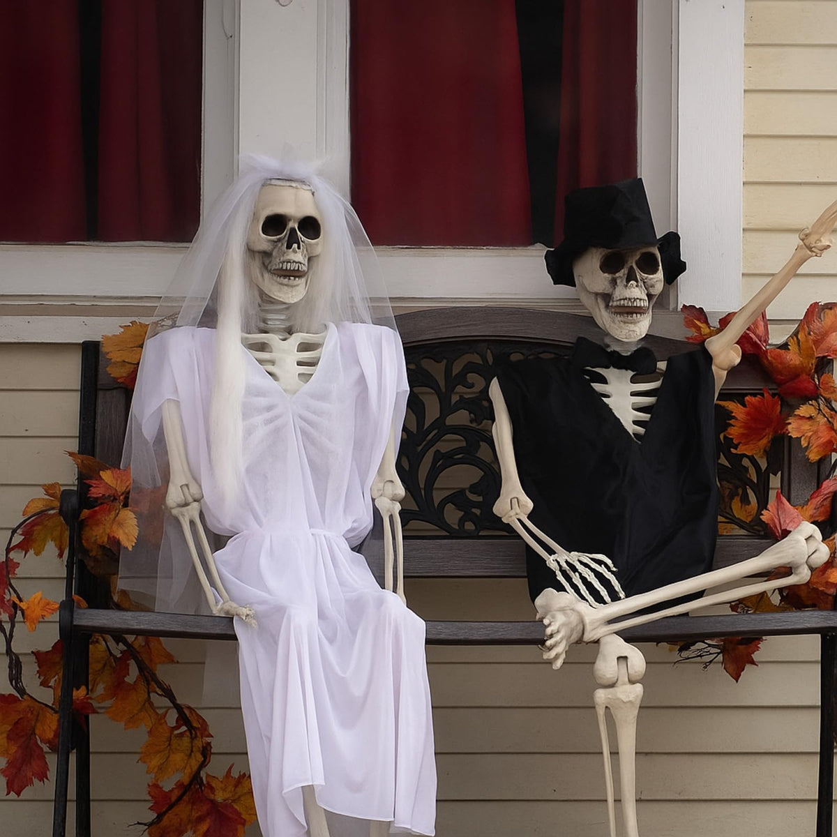 2 Set 5.4 Ft Posable Skeleton Decor U6309