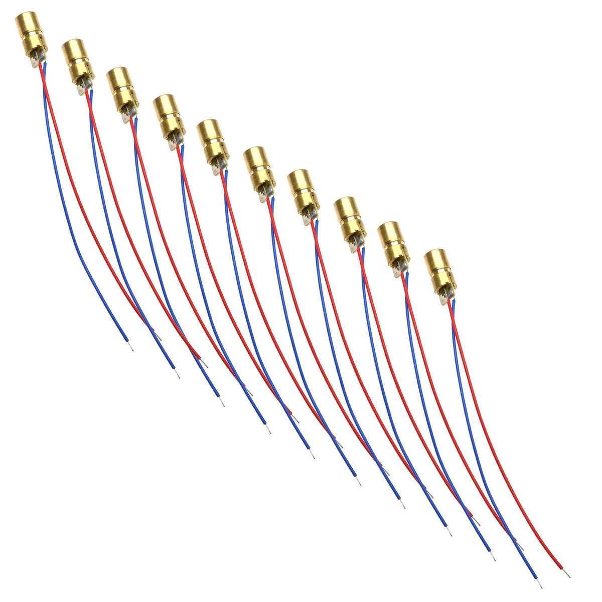 10-Pack 3.3V 650nm Mini Red Laser Dot Diode Module 6mm 5mW X646
